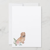 Waterverf Golden Retriever, Cocker Spaniel Floral Kaart (Achterkant)