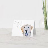 Waterverf Golden Retriever Dog Dank u Kaart (Voorkant)