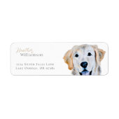 Waterverf Golden Retriever Dog Etiket (Voorkant)