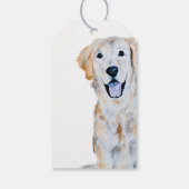 Waterverf Golden Retriever Dog Happy Birthday Cadeaulabel (Achterkant)
