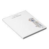 Waterverf Golden Retriever Dog Personaliseren Notitieblok (Schuin)