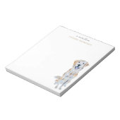 Waterverf Golden Retriever Dog Personaliseren Notitieblok (Linkerzijde)