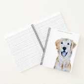 Waterverf Golden Retriever Dog Personaliseren Notitieboek (Binnen)
