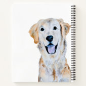 Waterverf Golden Retriever Dog Personaliseren Notitieboek (Achterkant)