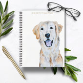 Waterverf Golden Retriever Dog Personaliseren Notitieboek