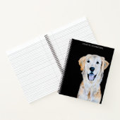 Waterverf Golden Retriever Dog Personaliseren Notitieboek (Binnen)