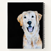 Waterverf Golden Retriever Dog Personaliseren Notitieboek (Achterkant)