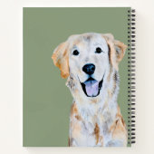 Waterverf Golden Retriever Dog Personaliseren Notitieboek (Achterkant)