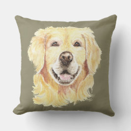 Waterverf Golden Retriever Dog Pet Animal Buitenkussen