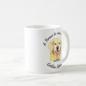 Waterverf Golden Retriever Dog Pet Animal Koffiemok (Voorkant rechts)