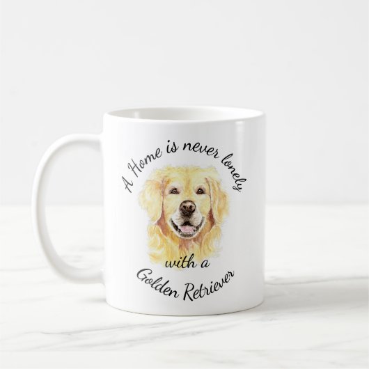 Waterverf Golden Retriever Dog Pet Animal Koffiemok (Links)