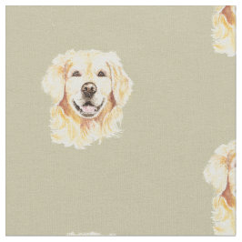 Waterverf Golden Retriever Dog Pet Animal Print Stof