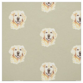 Waterverf Golden Retriever Dog Pet Animal Print Stof