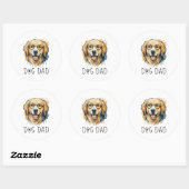 Waterverf Golden Retriever Hond Vader Sticker - Be (Vel)