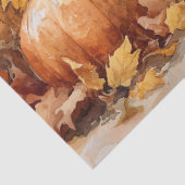 Waterverf Golden Retriever met pompoen Decoupage Tissuepapier (Detail)