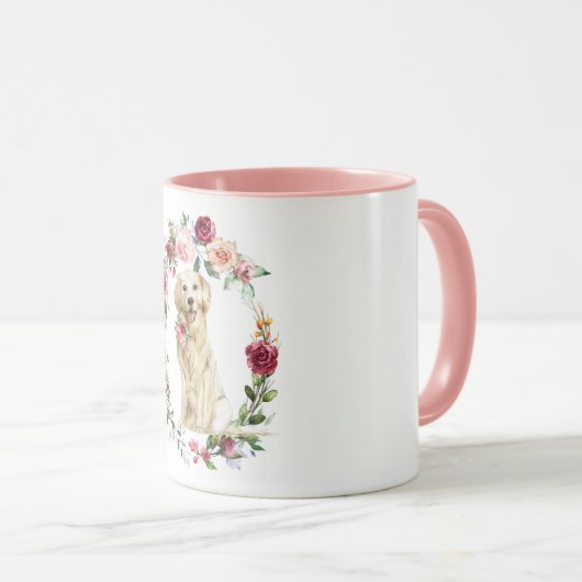 Waterverf Golden Retriever Mok (Voorkant rechts)