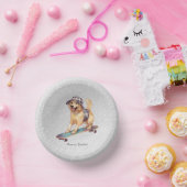 Waterverf Golden Retriever Paper Bowl Papieren Kommen (Feest)