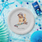 Waterverf Golden Retriever Papier Bord (Feest)