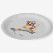 Waterverf Golden Retriever Papier Bord (Gekanteld)
