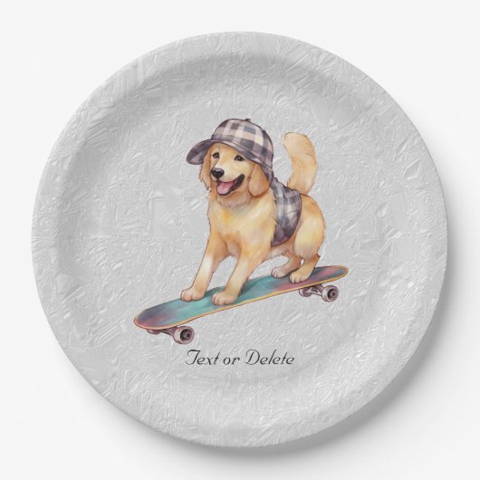 Waterverf Golden Retriever Papier Bord (Voorkant)