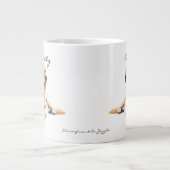 Waterverf Golden Retriever Personaliseren Grote Koffiekop (Voorkant)