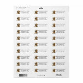 Waterverf Golden Retriever Return Address Label (Full Sheet)