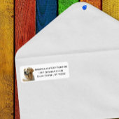 Waterverf Golden Retriever Return Address Label