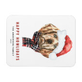 Waterverf Golden Retriever Santa Happy Howlidays Magneet (Horizontaal)