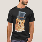 Waterverf Golden Retriever Top Hat (Voorkant)