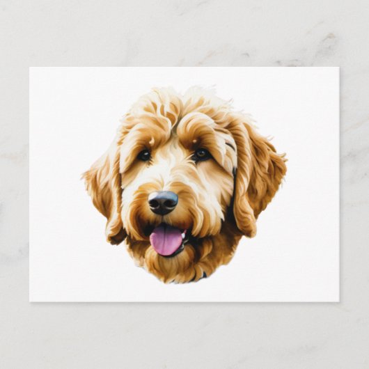 Waterverf Goldendoodle Briefkaart (Voorkant)