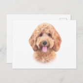 Waterverf Goldendoodle Briefkaart (Voorkant / Achterkant)