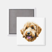 Waterverf Goldendoodle Magneet (Voorkant / Achterkant)