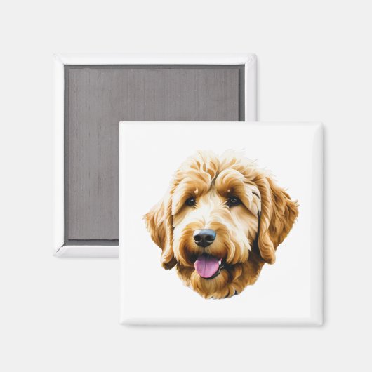 Waterverf Goldendoodle Magneet (Voorkant / Achterkant)