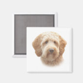 Waterverf Goldendoodle Magnet (Voorkant / Achterkant)