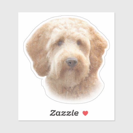 Waterverf Goldendoodle Sticker (Vel)