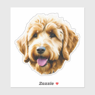 Waterverf Goldendoodle Sticker