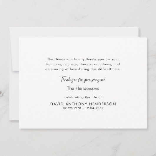 Waterverf Goldfinch begrafenis Dank u Bedankkaart (Achterkant)