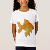 Waterverf Goldfish Girls' Fine Jersey T-Shirt (Voorkant)