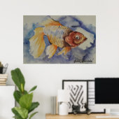 WATERVERF GOLDFISH POSTER (Thuiskantoor)