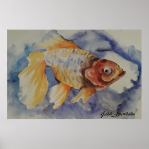 WATERVERF GOLDFISH POSTER