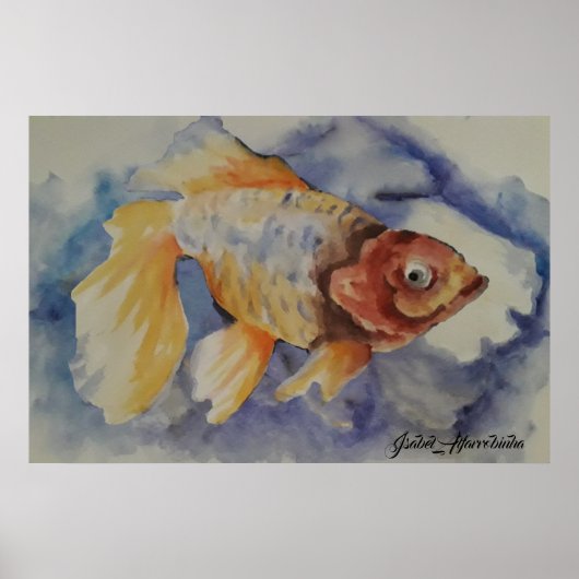 WATERVERF GOLDFISH POSTER (Voorkant)