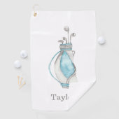 Waterverf Golf Bag Golfhanddoek (Insitu)