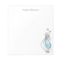 Waterverf Golf Bag Notitieblok