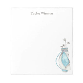 Waterverf Golf Bag Notitieblok