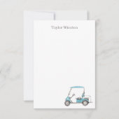 Waterverf Golf Cart Bedankkaart (Voorkant)