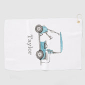 Waterverf Golf Cart Golf Towel Golfhanddoek (Horizontaal)