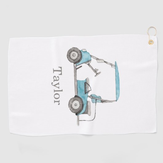 Waterverf Golf Cart Golf Towel Golfhanddoek (Horizontaal)