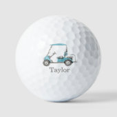 Waterverf Golf Cart Golfballen (Voorkant)
