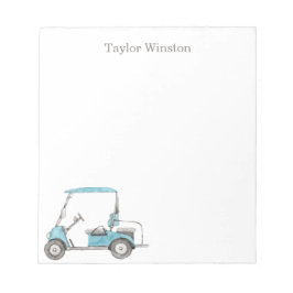 Waterverf Golf Cart Notitieblok