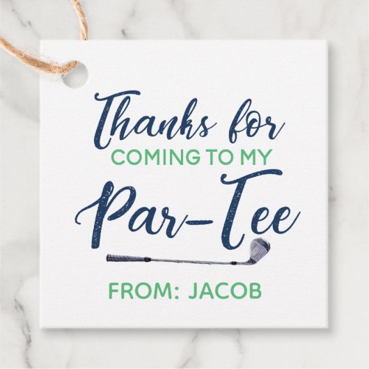 Waterverf Golf Dank u Label (Voorkant)